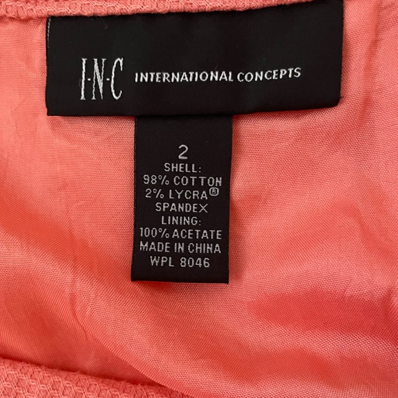 I.N.C International Concepts Mini Skirt Eyelet Scalloped Trim Sz 2 - Picture 4 of 4